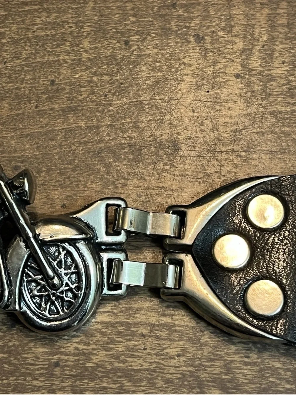 RARE 🔥 Vintage Motorcycle Leather Belt 38”